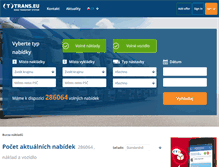 Tablet Screenshot of cz.trans.eu